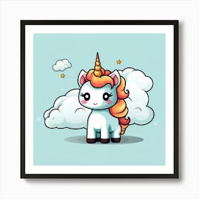 Unicorn In The Clouds 5 Art Print