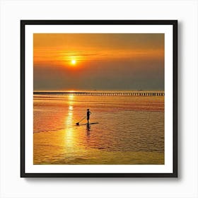 Sunset At The Beach Art Print