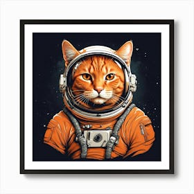 Astronaut Cat 10 Art Print