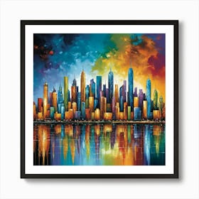 City Skyline Art Print