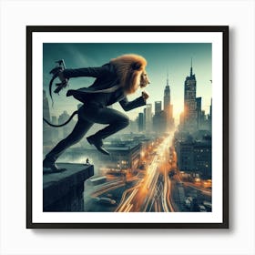 Hustle like a lion in the concrete jungle.3 1 Art Print