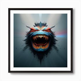 Monster Head Art Print
