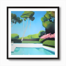 'The Pool' Abstract Painting 1 Art Print