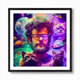 Terence McKenna, Cat In Space Art Print