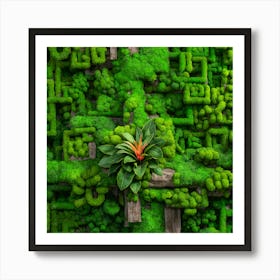 Moss Wall 5 Art Print