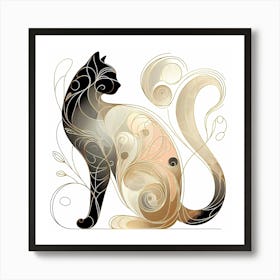 Feline Cat Creative Artwork Illustration 68 Art Print