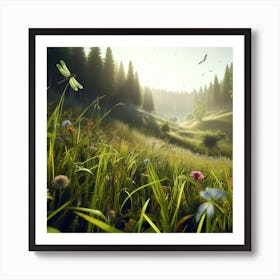 Wild Flowers In The Meadow Art Print