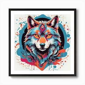 Celestial Wolf Art Print