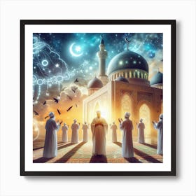 Muslim Prayerلمشاعر الروحانية في رمضان 4 Art Print