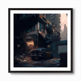 Dystopian city 1 Art Print