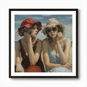 Sisters By the Sea 2 Art Print