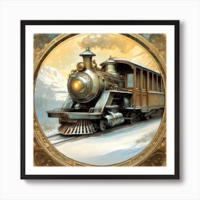 Train On The Tracks Art Print