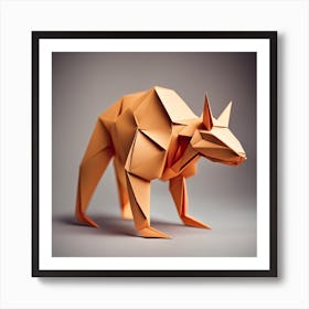 Origami Kangaroo Art Print