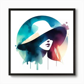 Woman In Hat 1 Art Print