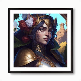 Of A Female Character From The World Of Warcraft Art Print