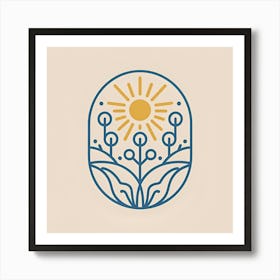 Sun And Plants Art Print