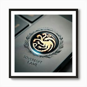 Sovereign Flame Laptop Power Button Art Print