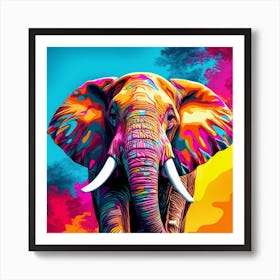 Colorful Elephant 2 Art Print