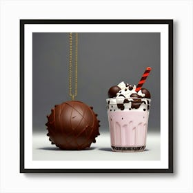 Chocolate Milkshake Art Print