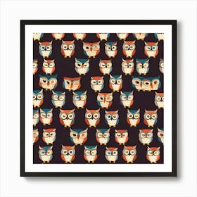 owl pattern Art Print