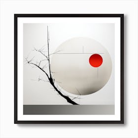 Tree With Red Dot Art Print