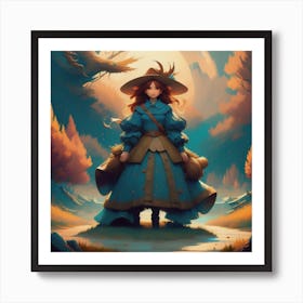 The Little Farm Girl Art Print