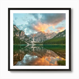 Sunset In The Dolomites Art Print