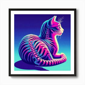 Psychedelic Cat 2 Art Print