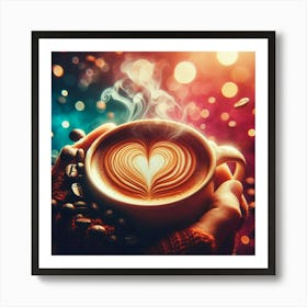 Heart Shaped Coffee 9 Art Print