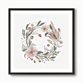 Floral Wreath 20 Art Print