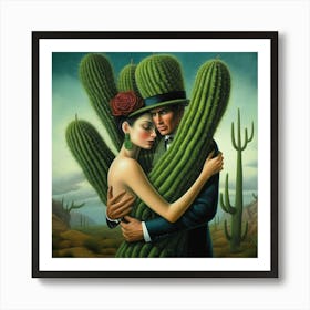 Cactus Lovers Art Print