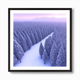 Snowy Forest 21 Art Print