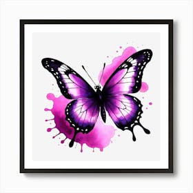 Purple Butterfly 8 Art Print