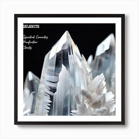 Selenite Crystal Art Print