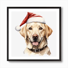 Santa Labrador 4 Art Print