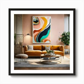 A Photo Of A Large Canvas Painting Art Print
