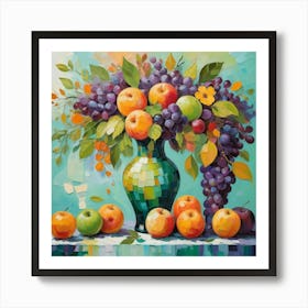 Fruit In A Vase Art Print