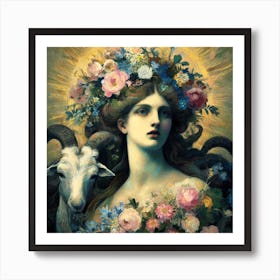 Aphrodite And The Goat Art Print
