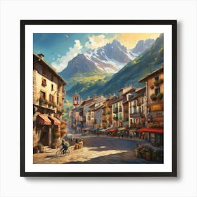 Mountain Village Art Print