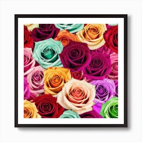 Colorful Roses 17 Art Print