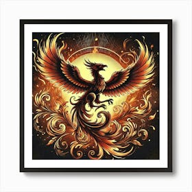 Tattoo Phoenix 2 Art Print