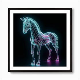 Neon Unicorn Art Print