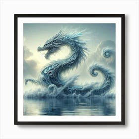 Ice Dragon Canvas Art Art Print