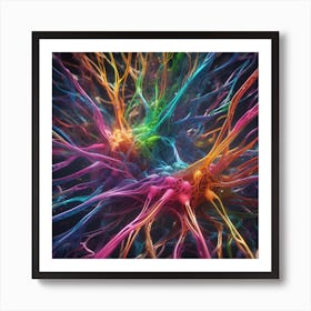 Colorful Neuron 8 Art Print