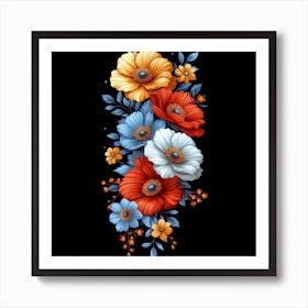 Russian Flowers Art Print