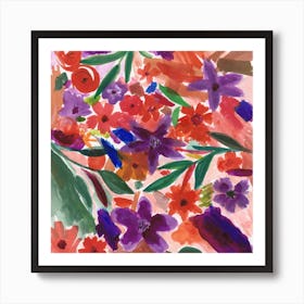 Wildflower Meadow 2 Square Art Print