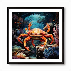 Crab In The Sea 1 Art Print