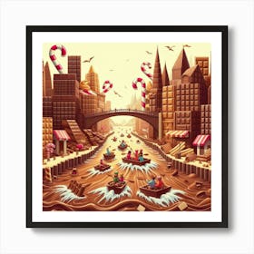 Chocolate River Art Print