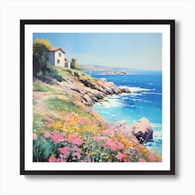 Glimmering Gardens by the Sea Art Print