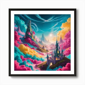 Colored Dream Castle Art Print